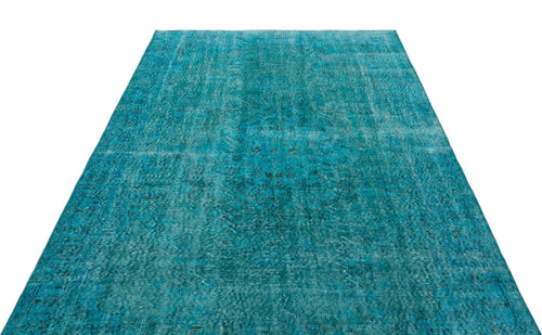 Atina 19361 Turquoise Vintage Wool Handmade Area Rug 5'7" x 9'1"
