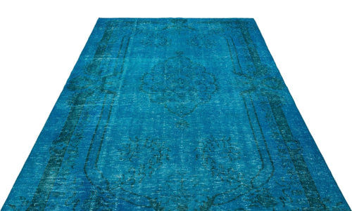 Atina 19412 Turquoise Vintage Wool Handmade Area Rug 6'0" x 9'11"