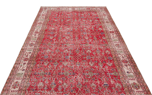 Atina 19429 Red Vintage Wool Handmade Area Rug 5'5" x 9'5"