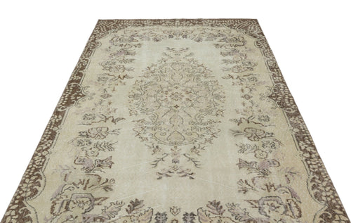 Atina 19559 Beige Vintage Wool Handmade Area Rug 5'5" x 9'7"