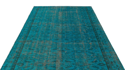 Atina 19565 Turquoise Vintage Wool Handmade Area Rug 5'10" x 8'10"