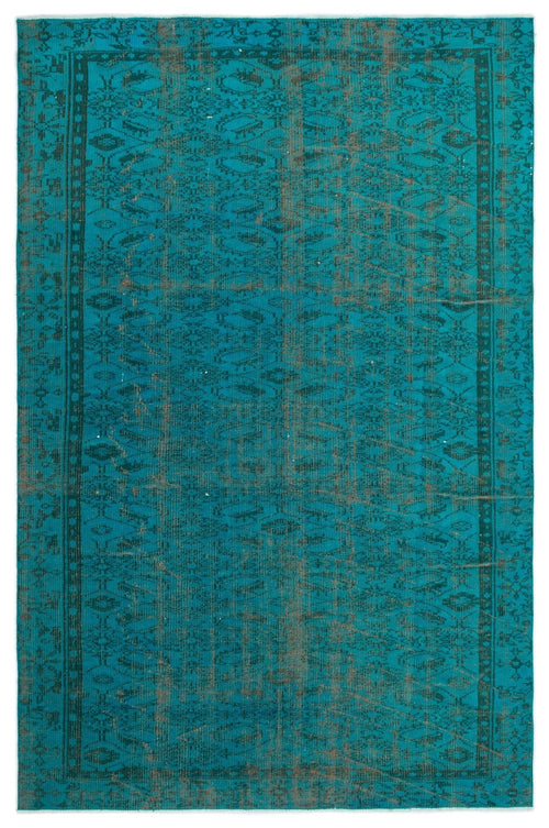 Atina 19565 Turquoise Vintage Wool Handmade Area Rug 5'10" x 8'10"
