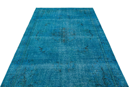 Atina 19658 Turquoise Vintage Wool Handmade Area Rug 5'4" x 9'1"