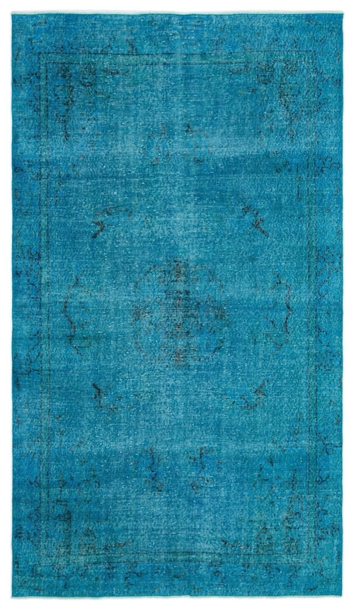 Atina 19658 Turquoise Vintage Wool Handmade Area Rug 5'4" x 9'1"