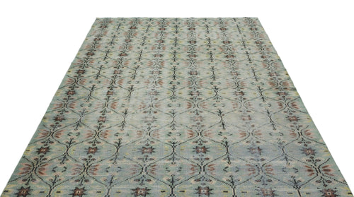 Atina 19737 Green Vintage Wool Handmade Area Rug 5'9" x 9'11"