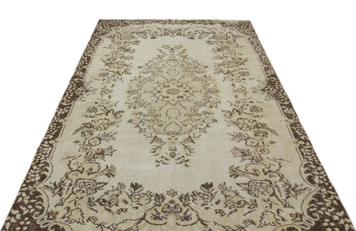 Atina 19955 Beige Vintage Wool Handmade Area Rug 5'6" x 9'4"