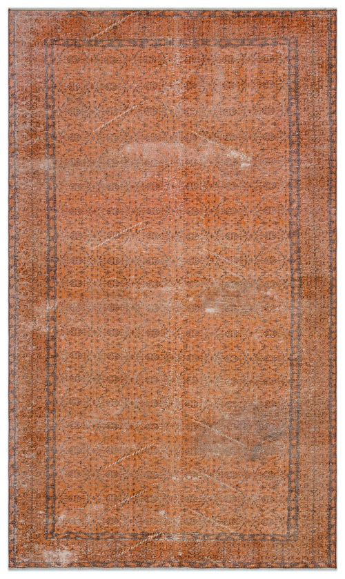Atina 22626 Orange Vintage Wool Handmade Area Rug 5'4" x 9'2"