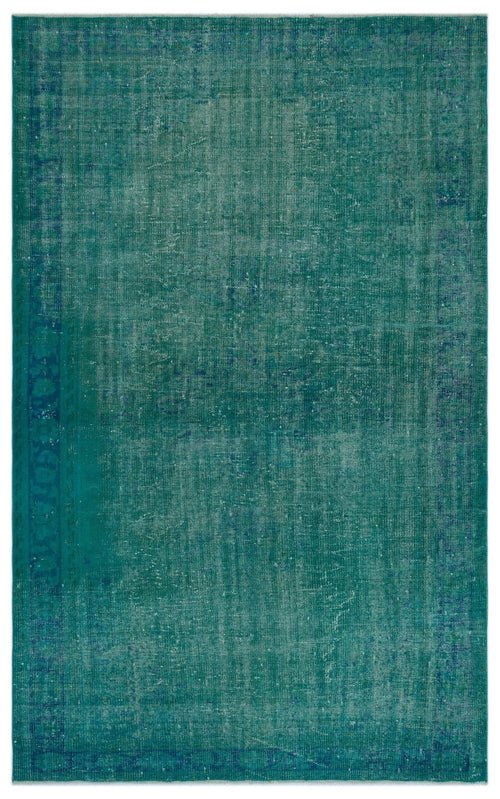 Atina 22638 Turquoise Vintage Wool Handmade Area Rug 5'8" x 9'2"