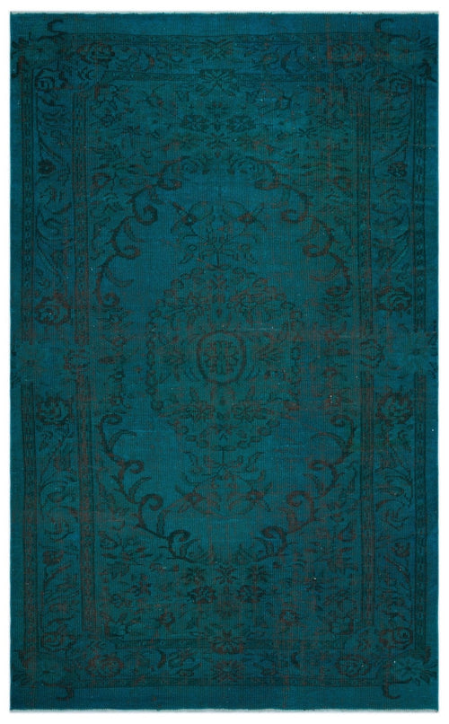 Atina 22648 Turquoise Vintage Wool Handmade Area Rug 5'9" x 9'9"