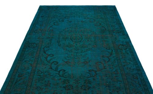 Atina 22648 Turquoise Vintage Wool Handmade Area Rug 5'9" x 9'9"