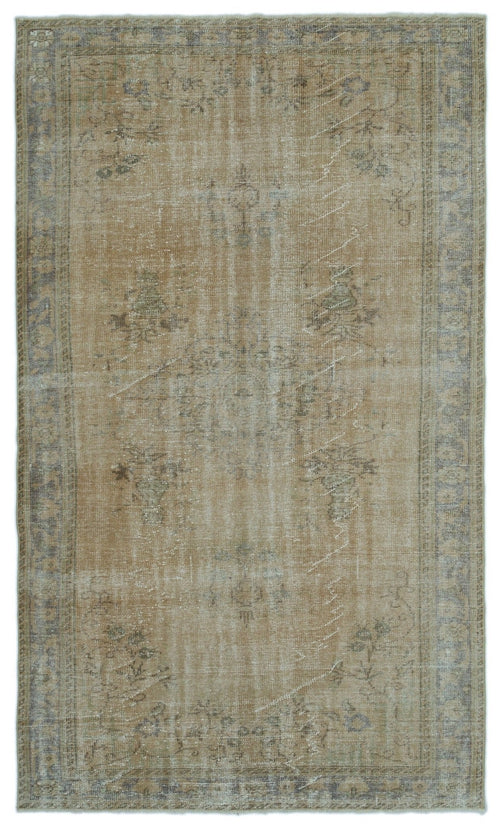 Atina 22782 Beige Vintage Wool Handmade Area Rug 5'8" x 9'7"