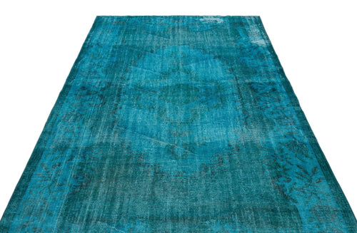 Atina 22813 Turquoise Vintage Wool Handmade Area Rug 5'9" x 9'9"