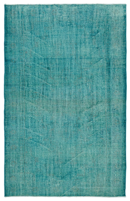 Atina 22826 Turquoise Vintage Wool Handmade Area Rug 5'4" x 8'4"