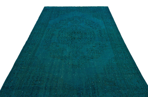 Atina 23070 Turquoise Vintage Wool Handmade Area Rug 6'0" x 10'1"