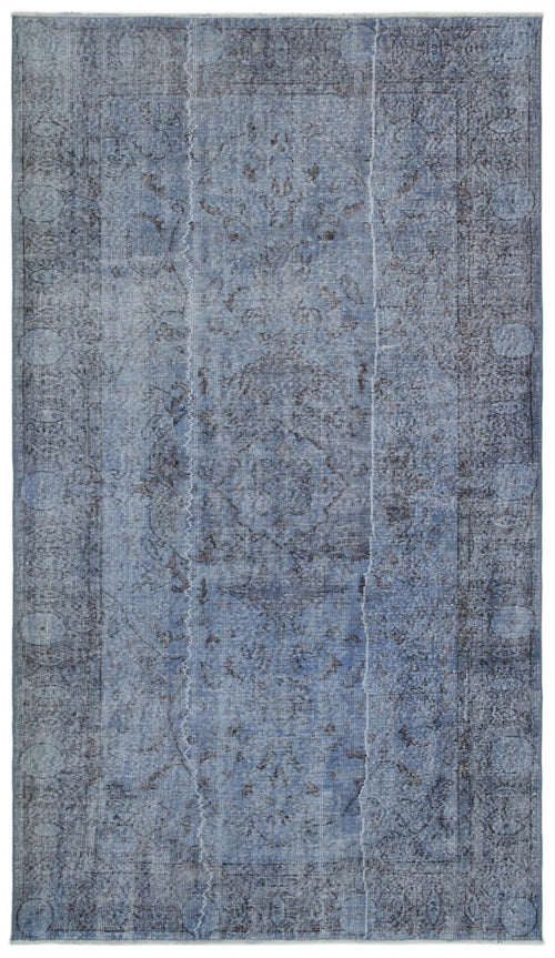 Atina 23076 Blue Vintage Wool Handmade Area Rug 5'2" x 9'1"