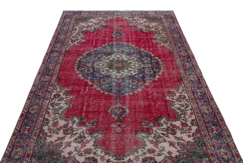 Atina 23288 Red Vintage Wool Handmade Area Rug 5'5" x 9'3"