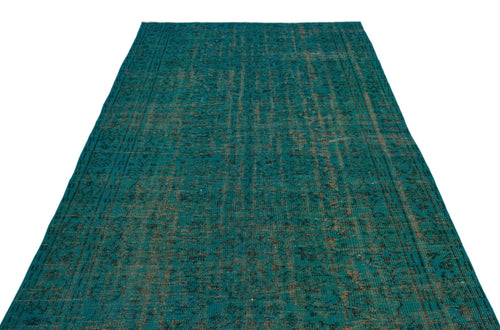 Atina 23347 Turquoise Vintage Wool Handmade Area Rug 5'6" x 8'11"