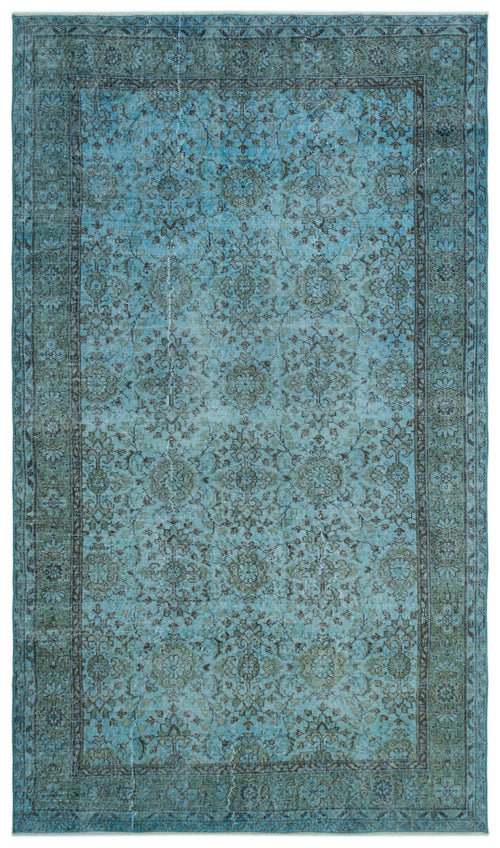 Atina 23393 Blue Vintage Wool Handmade Area Rug 5'10" x 9'4"