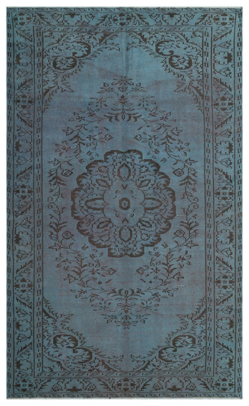 Atina 23446 Blue Vintage Wool Handmade Area Rug 5'3" x 8'10"