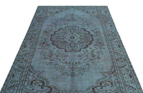 Atina 23446 Blue Vintage Wool Handmade Area Rug 5'3" x 8'10"