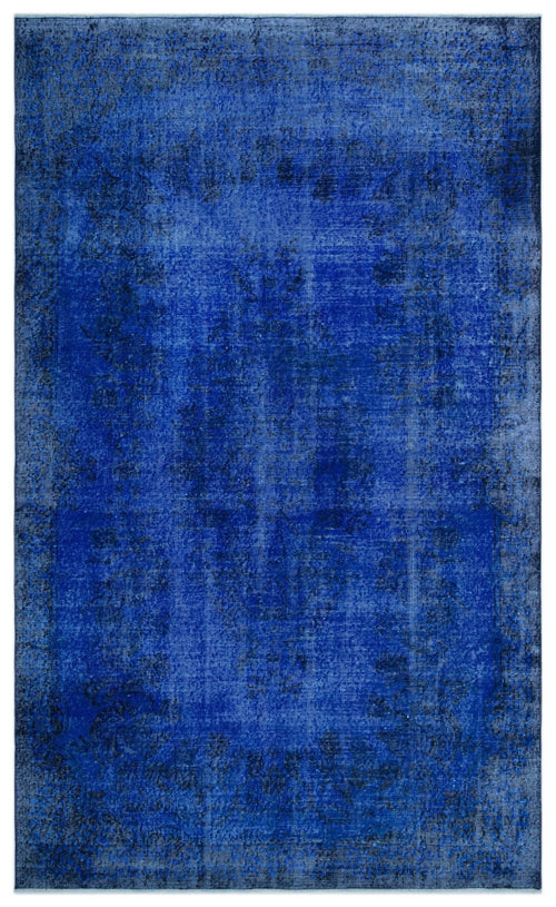 Atina 23459 Blue Vintage Wool Handmade Area Rug 5'6" x 9'3"