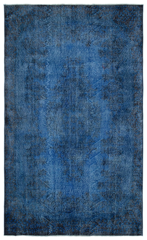 Atina 23503 Blue Vintage Wool Handmade Area Rug 6'4" x 9'0"