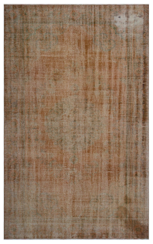 Atina 23645 Brown Vintage Wool Handmade Area Rug 6'3" x 9'10"