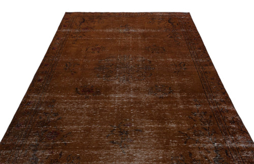 Atina 23650 Brown Vintage Wool Handmade Area Rug 6'2" x 9'6"