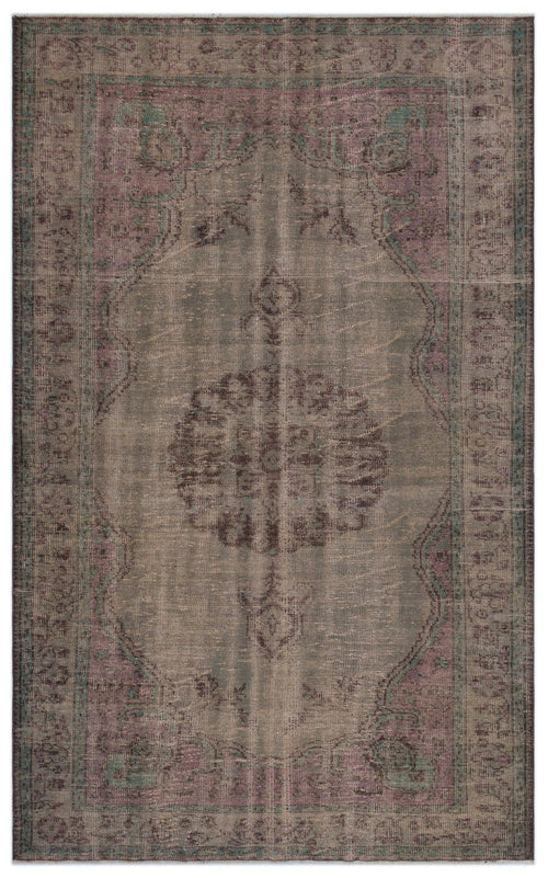 Atina 23713 Brown Vintage Wool Handmade Area Rug 5'11" x 9'1"