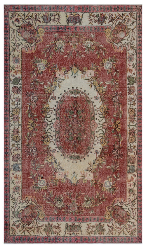 Atina 23719 Red Vintage Wool Handmade Area Rug 5'7" x 9'7"
