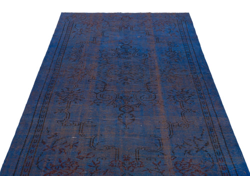 Atina 23766 Blue Vintage Wool Handmade Area Rug 4'10" x 8'7"