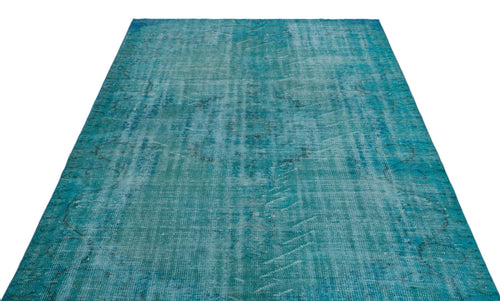 Atina 23912 Turquoise Vintage Wool Handmade Area Rug 5'6" x 8'11"