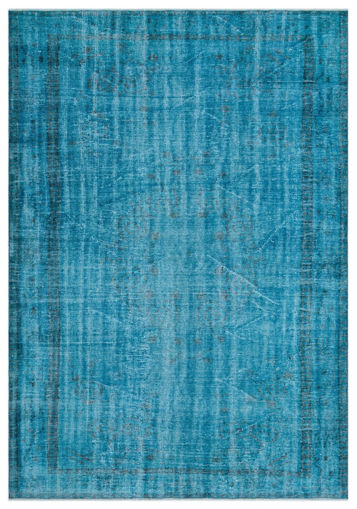 Atina 24196 Turquoise Vintage Wool Handmade Area Rug 6'1" x 9'0"