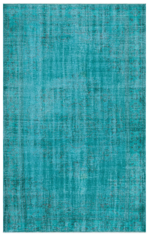 Atina 24218 Turquoise Vintage Wool Handmade Area Rug 5'7" x 8'8"