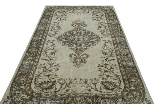 Atina 24250 Green Vintage Wool Handmade Area Rug 5'4" x 9'1"