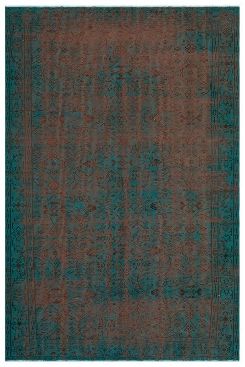 Atina 24256 Green Vintage Wool Handmade Area Rug 6'2" x 9'5"