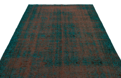 Atina 24256 Green Vintage Wool Handmade Area Rug 6'2" x 9'5"