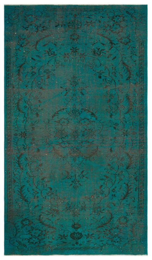 Atina 24355 Green Vintage Wool Handmade Area Rug 5'7" x 9'4"