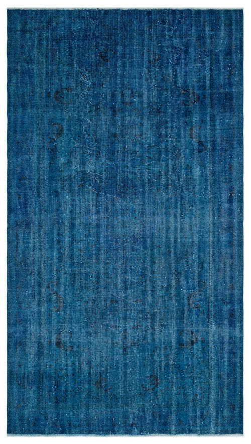 Atina 25795 Blue Vintage Wool Handmade Area Rug 5'6" x 9'10"