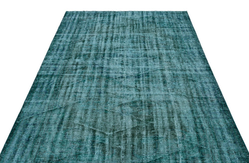Atina 25827 Turquoise Vintage Wool Handmade Area Rug 5'7" x 9'3"