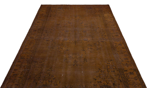 Atina 26852 Brown Vintage Wool Handmade Area Rug 6'4" x 8'11"