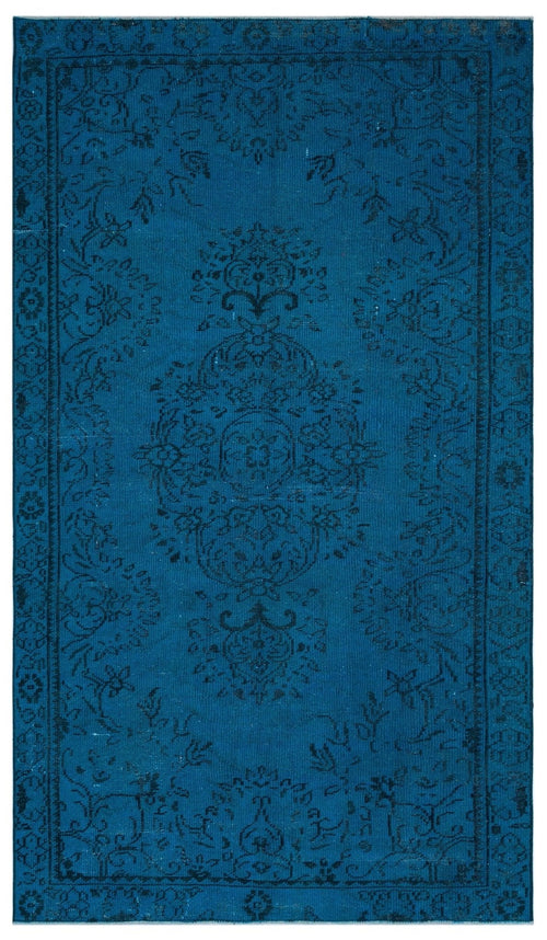 Atina 26902 Blue Vintage Wool Handmade Area Rug 4'10" x 8'7"