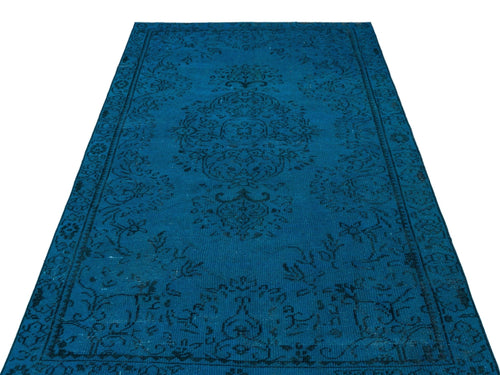 Atina 26902 Blue Vintage Wool Handmade Area Rug 4'10" x 8'7"