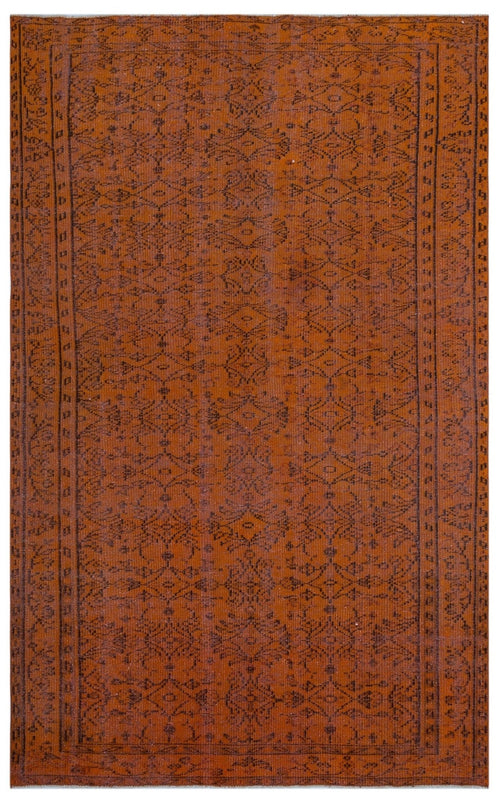 Atina 26905 Brown Vintage Wool Handmade Area Rug 5'5" x 8'9"