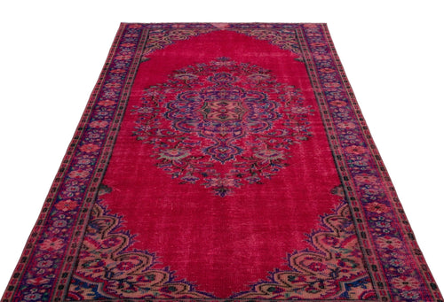 Atina 26919 Red Vintage Wool Handmade Area Rug 5'7" x 9'4"