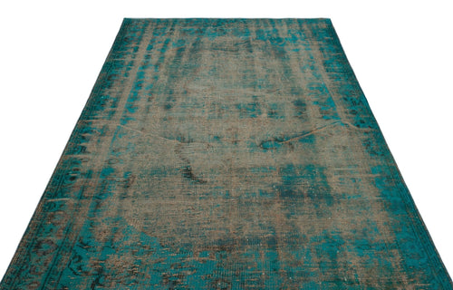 Atina 27154 Green Vintage Wool Handmade Area Rug 5'6" x 8'9"