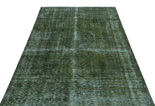Atina 27223 Green Vintage Wool Handmade Area Rug 5'0" x 8'3"