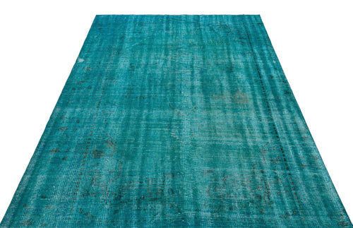 Atina 27265 Turquoise Vintage Wool Handmade Area Rug 5'7" x 8'8"