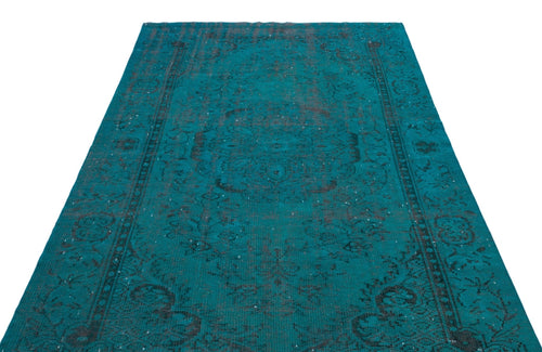 Atina 27269 Turquoise Vintage Wool Handmade Area Rug 5'4" x 9'1"
