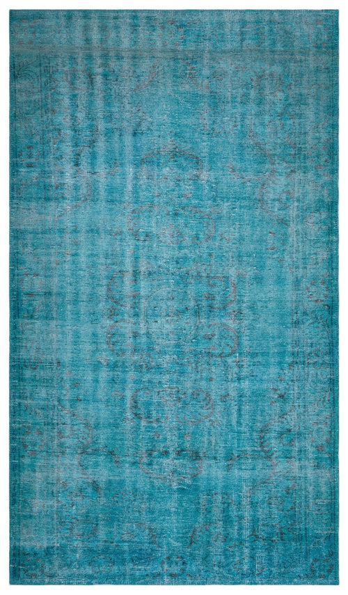 Atina 27299 Turquoise Vintage Wool Handmade Area Rug 5'9" x 9'10"